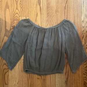 Green Off-Shoulder Women's Top